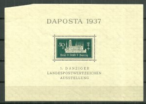 1937 Danzig #221 Philatelic Expo MNH S/S with fault