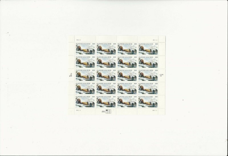 US Stamps/Postage/Sheets Sc #3235 Klondike Gold Rush MNH F-VF OG FV 6.40