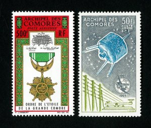 Comoros Stamps # C13-14 XF OG LH
