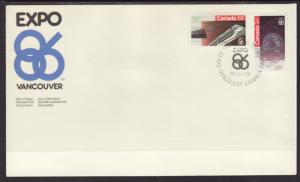 Canada 1092-1093 Olympics 1986 Canada Post U/A FDC