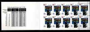 Iceland Sc 867a 1998 35k Cat Christmas stamp booklet pane of  mint NH
