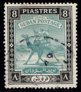 SUDAN GVI SG108, 8p bluish green & black, FINE USED.