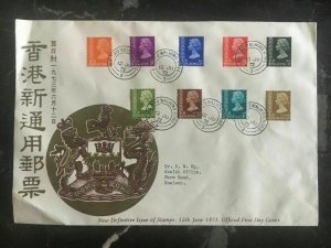 1973 Hong Kong First Day Cover FDC Local use Low Values # 275-283