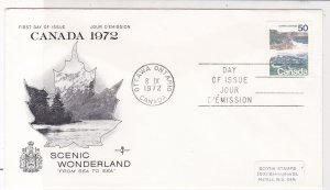 Canada 1972 Scenic Wonderland Forest & Sea Picture FDC Stamps Cover ref 22009