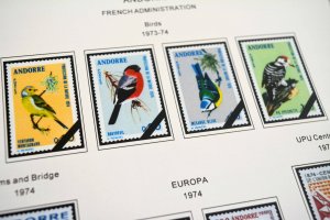 COLOR PRINTED ANDORRA [FRENCH] 1931-2020 STAMP ALBUM PAGES (100 illustr. pages)