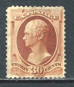 #217 US 30 CENT ORANGE BROWN HAMILTON-USED-N/G-FINE-VF