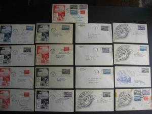 Canada 17 1951 Capex FDCs first day covers (duplicates, very mixed condition) 