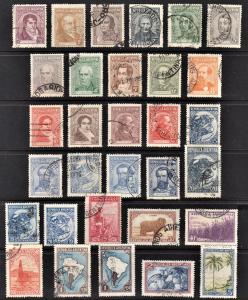 Argentina Scott 418-23, 425-35, 437-48  wtmk 90  F to VF used.