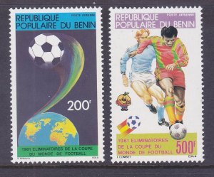 Benin C291-92 MNH ESPANA 82 World Soccer Championships Airmail set of 2