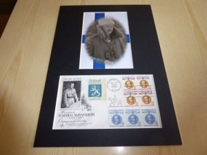 Mannerheim USA FDC Cover and mounted photograph mount size A4