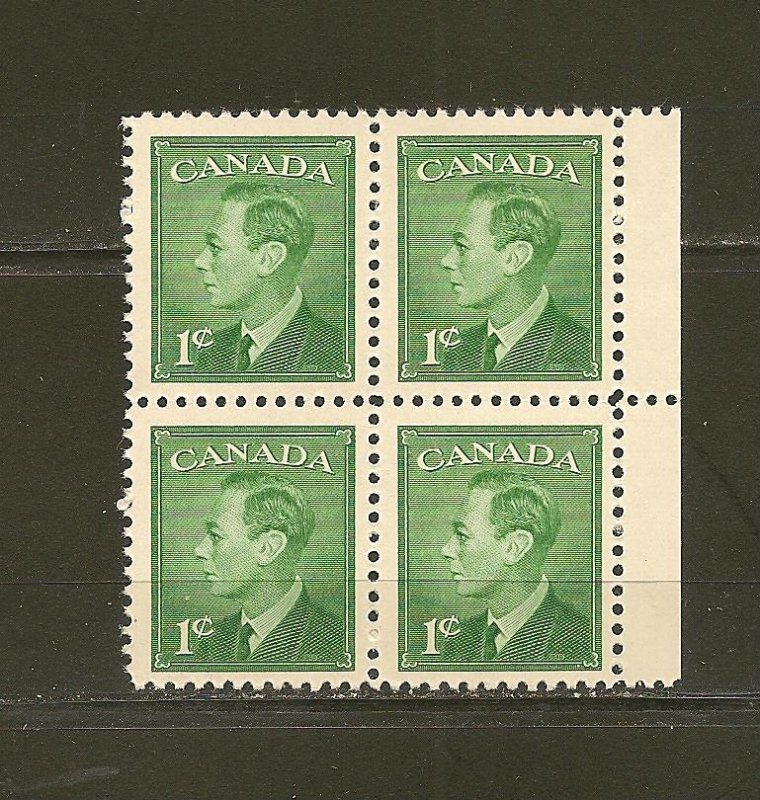 Canada 289 King George VI Block of 4 MNH