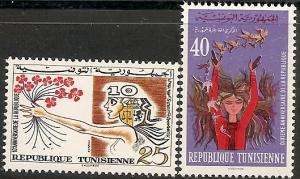 Tunisia 479-80 MNH 1967 Republic Anniv.