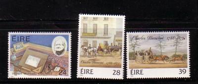 Ireland Sc 674-6 1986 Mulready Bianconi stamps mint NH