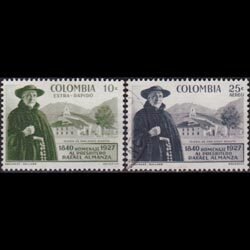 COLOMBIA 1958 - Scott# C313-4 Father Almanza Set of 2 Used