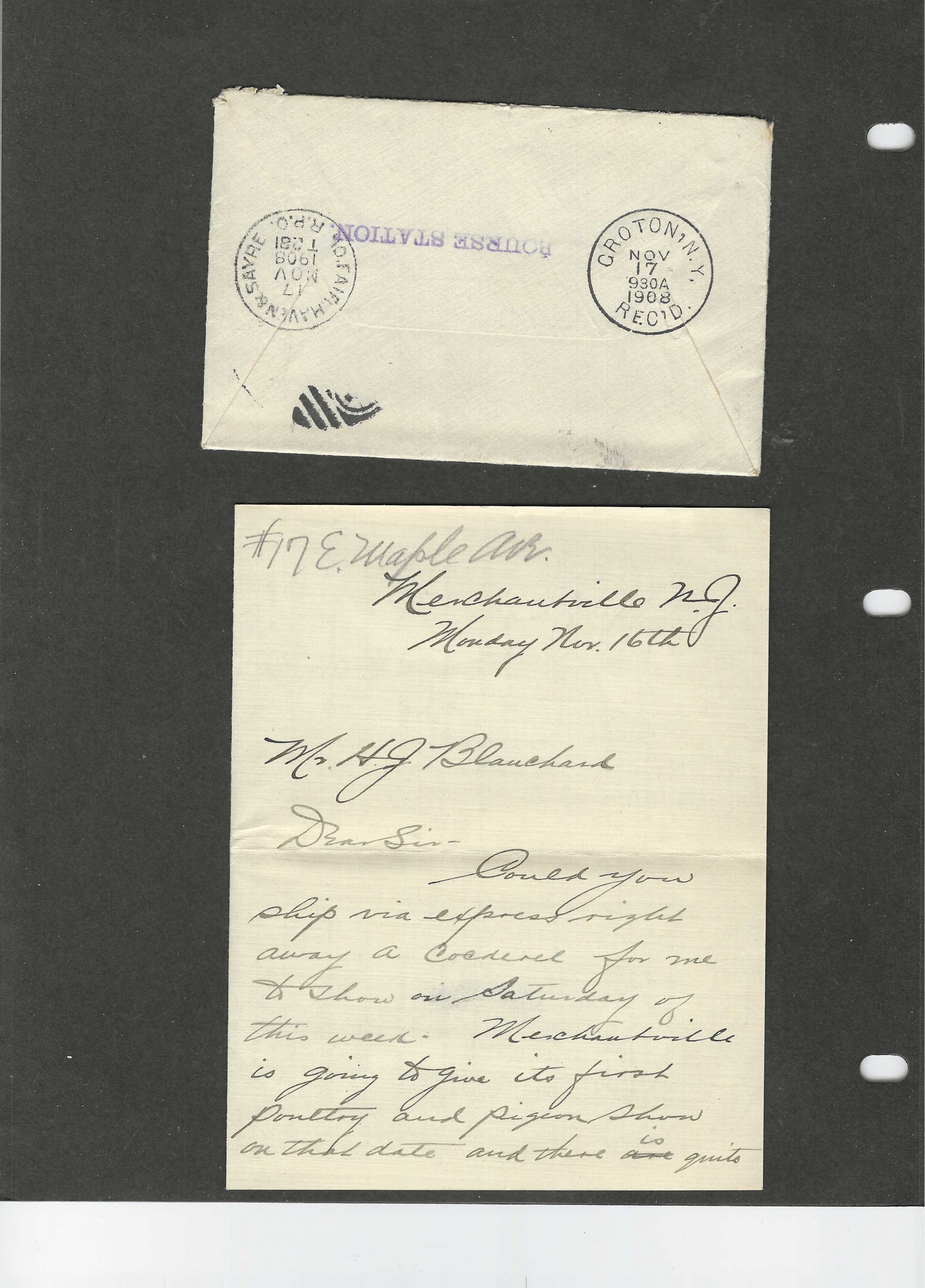 1908 Registered LTR W (E6) & 2c Wash (319) W Encl | United States ...