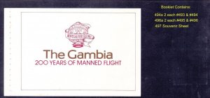 Gambia 493-97 MNH 1983 Manned Flight 200th Anniversary Full Booklet