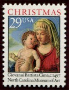 US Stamp #2789 MNH Christmas Madonna and Child Single