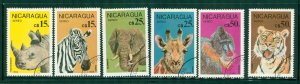 NICARAGUA C1137-42 MAMMALS USED  SCV $3.70 BIN $2.00