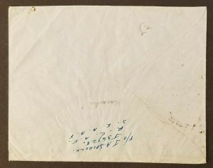 1945 Karachi India to Toronto Royal Canadian Air Force Censorship Air Mail Cover