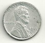 1943 - Lincoln Head Cent - About Uncirculated
