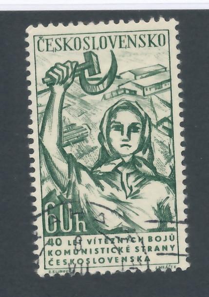 Czechoslovakia 1961 Scott 1052 CTO - 60h Communist Party