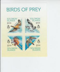 2014 Solomon Islands Birds of Prey MS4 (Scott 1696)  MNH