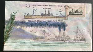 1998 Irwin PA USA Paqueboat Hand Painted Cover Spanish American War Centenary