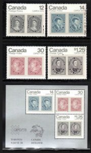 Canada #753-56 + #756a ~ Cplt Set of 4 + Souvenir Sheet ~ Mint, NH