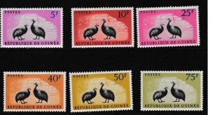 Guinea # 223-228, Guinea Fowl, Mint NH, 1/2 Cat.