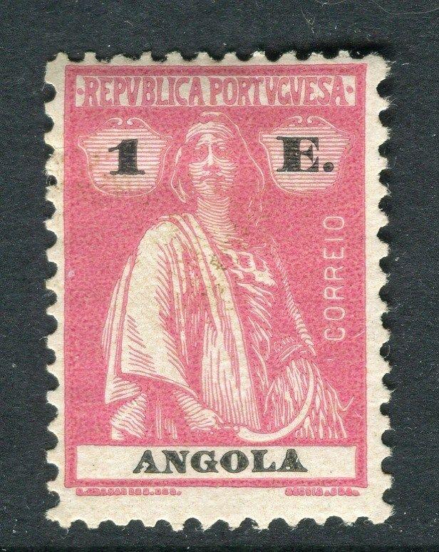 PORTUGUESE ANGOLA;  1922 early Ceres type Mint hinged 1E. value