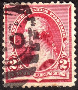 1890, US 2c, Washington, Used, Sc 219D