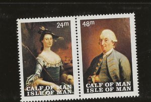 GB Local  Calf of Man  1968 Paintings 1st  series perf pair ref CA90-1    MNH