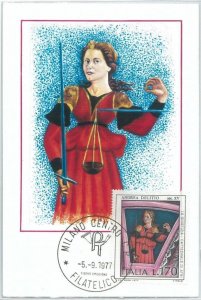 72666 - ITALY - Postal History - FDC MAXIMUM CARD - ART Delitio LAW Justice 1977