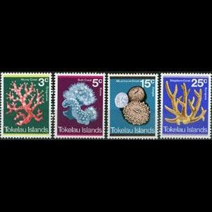 TOKELAU 1973 - Scott# 37-40 Corals Set of 4 NH