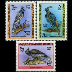 AFGHANISTAN 1965 - Scott# 707-9 Birds Set of 3 NH