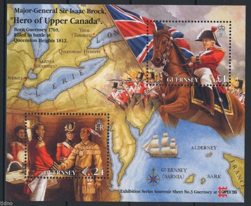 Guernsey 1994, S/S Stamp Exib. Capex Toronto 96 MNH