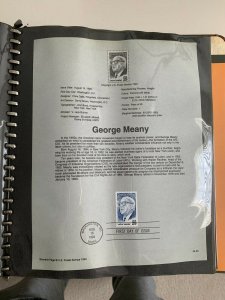 USPS Souvenir Page Scott 2848 , 1994 George Meany stamps