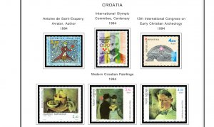 COLOR PRINTED CROATIA 1991-2010 STAMP ALBUM PAGES (111 illust. pages)