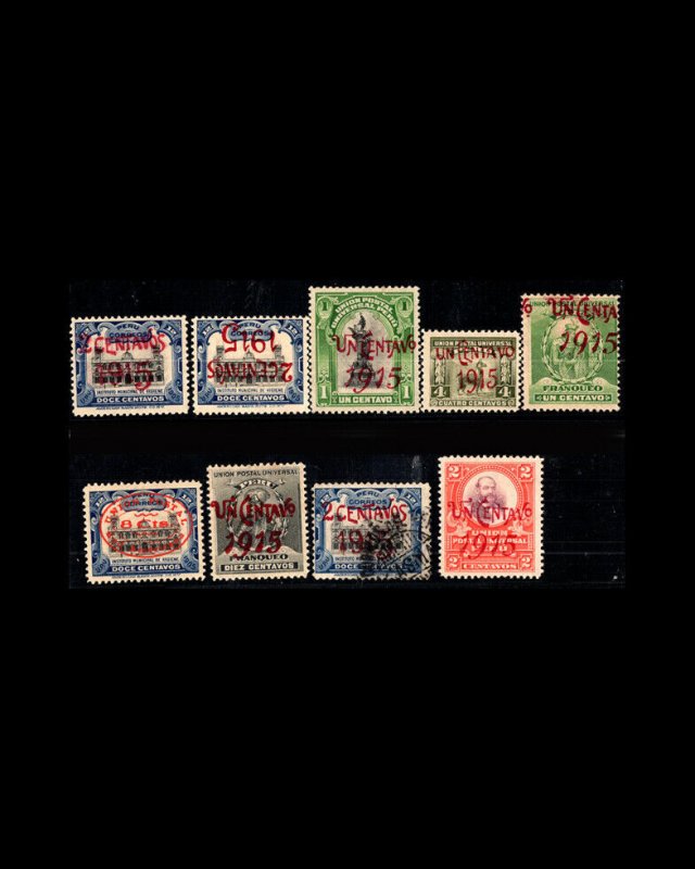 VINTAGE: PERU 1913-15 OG NH POF SCOTT # 186,187-195 $ 248.55 LOT # PER1913V