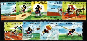 ANGUILLA SG587/95B 1984 OLYMPIC GAMES MNH