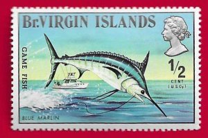 BRITISH VIRGIN ISLANDS SCOTT#244 1972 1/2c ATLANTIC BLUE MARLIN - MNH