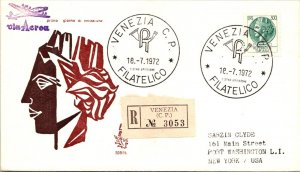 Italy 1972 FDC - Registered Mail / Airmail - Venice - J8662