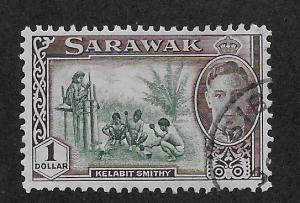 SARAWAK SC# 192 FVF/U 1950