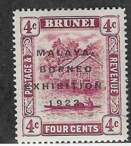 Brunei #20a 4c  (MLH) CV $20.00
