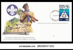 ST. KITTS - 1982 75th Anniversary of SCOUTING / SCOUT - FD CARD