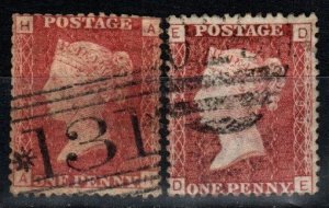 Great Britain #33 Plates 198, 199 Used CV $14.50 (A396)