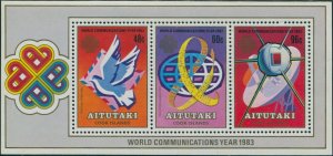 Aitutaki 1983 SG469 World Communications Year MS MNH