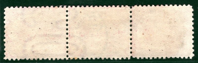 FIJI QV Stamps Strip of Three 1d GPO 1902 CDS Used {samwells}SBLUE103