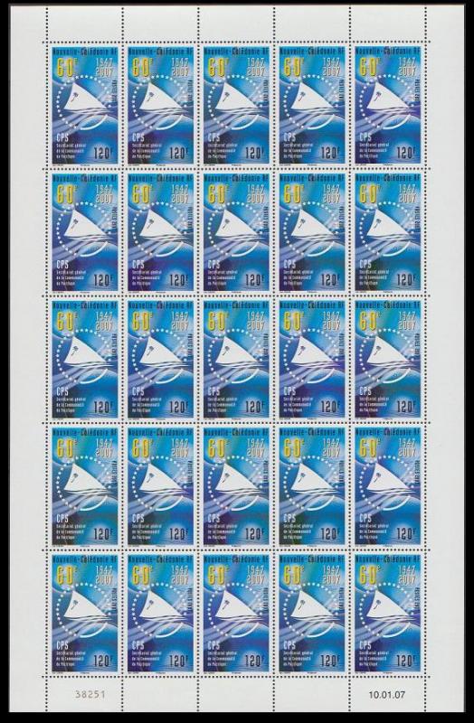 New Caledonia 60th Anniversary of CPS Sheetlet of 25v SG#1394 MI#1411