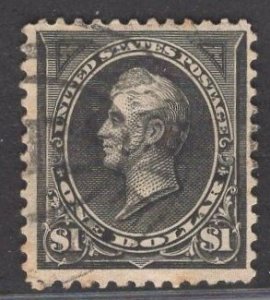 US Stamp #276 $1 Black Perry Type I USED SCV $95.00